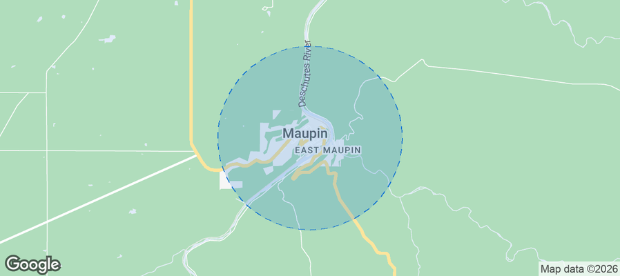 Maupin Airbnb map